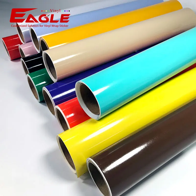 Waterproof Pvc Glossy Self Adhesive Vinyl Sticker Roll For Cricut Cutting Plotter Glossy