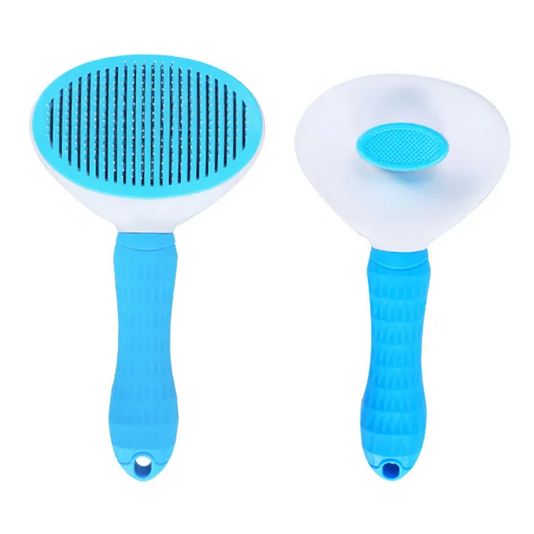  New product arrival Amazon Top Sale Pet Grooming Accessories Manual Press Massage Brush Self-Cleaning Dog Comb Новый продукт поступление Лучшие продажи Зоосалон Аксессуары Ручной пресс для чеснока Массажная щетка самоочистки собака