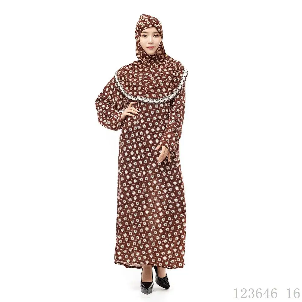 2023 New Design New Printed Long Skirt Sale Loose Fitting Ground Length Skirt Dress Fashion Ramadan Abaya