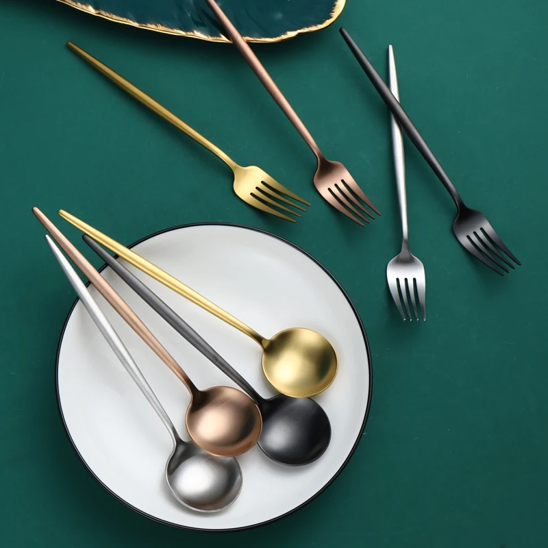 High quality Stainless Steel Plated gold Wedding Flatware set Stainless Steel Wedding golden Cutlery Set