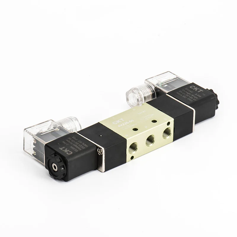 CKT  4V 5 Way Double Solenoid 3 Position Valve Pilot Type Solenoid Valve