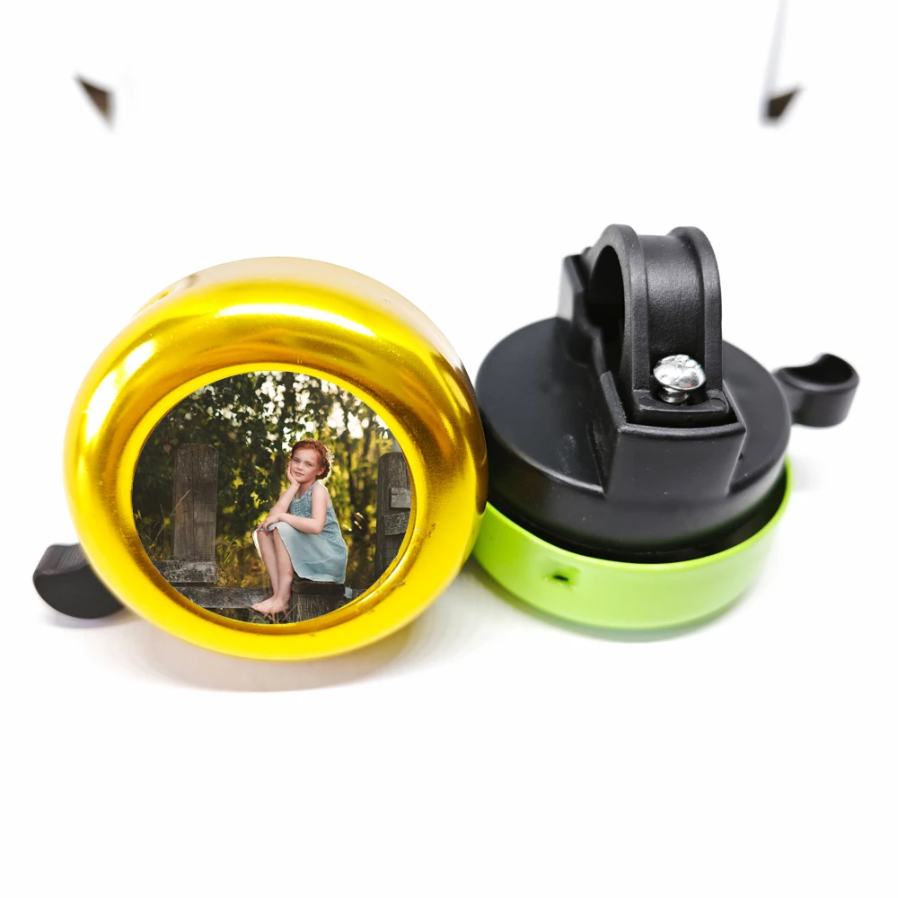 Wholesale Custom Kids Bicycle Bell Ring Crisp Sound Cycling Sublimation Blanks Alarm Bike Bell