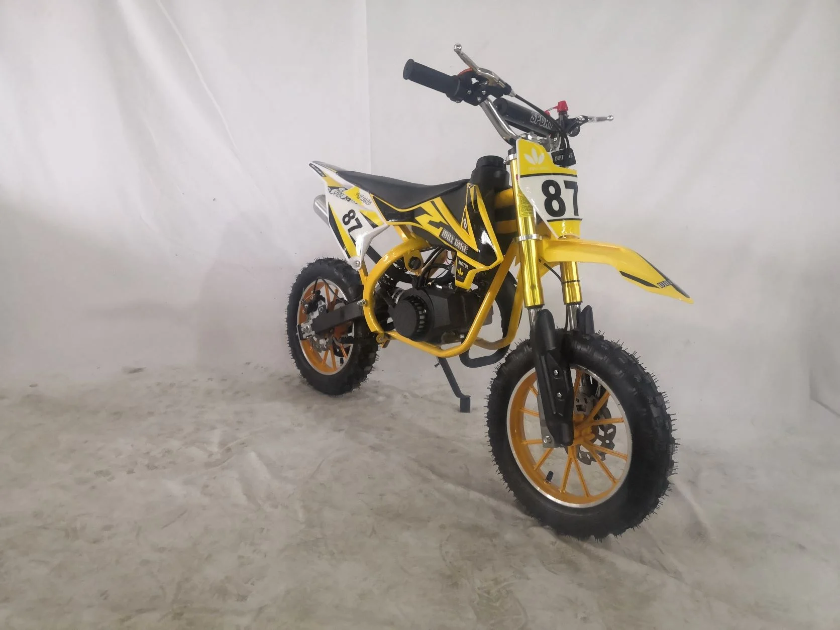 Cheap gas dirt bike pull start 49cc for kids 2 stroke mini motorcycle for kids with CE