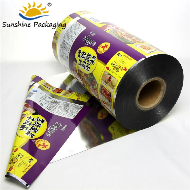 Food packaging film roll Banana Chips Snack filling machine plastic film roll
