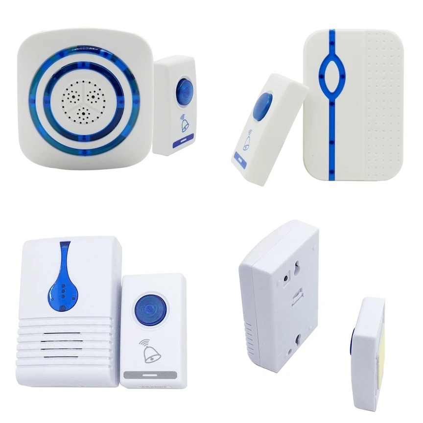 ring bell doorbell Wireless New Wireless Waterproof Doorbell  Plug Home Intelligent Door Bell Bell Chimes 1 Button 1 Receiver st