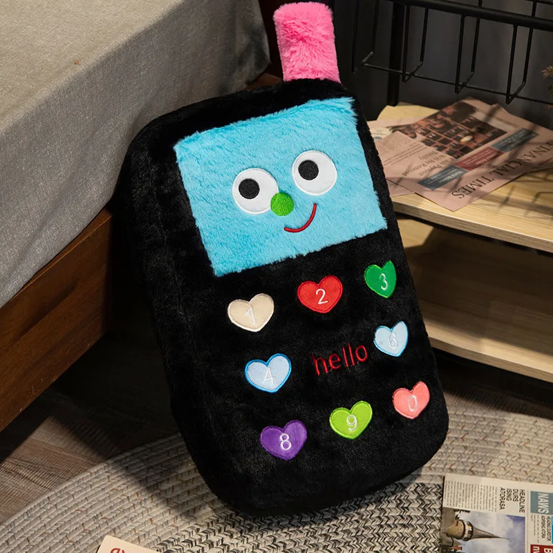 Trendy Cute Cartoon Mobile Phone Stuffed Toy Plush Cellphone Shaped Pillows Home Decorations Kids Toys Girls Gifts
