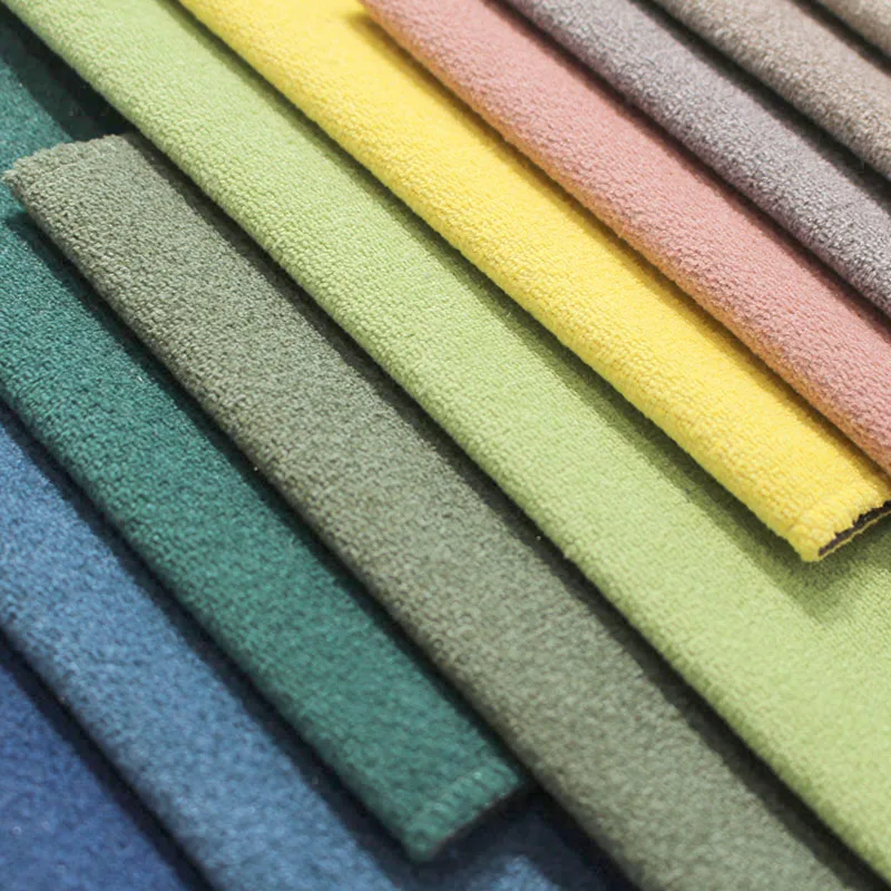 Производитель диванной ткани оптовая продажа ткань для дома двухцветная катионная полиэфирная бархатная дивана