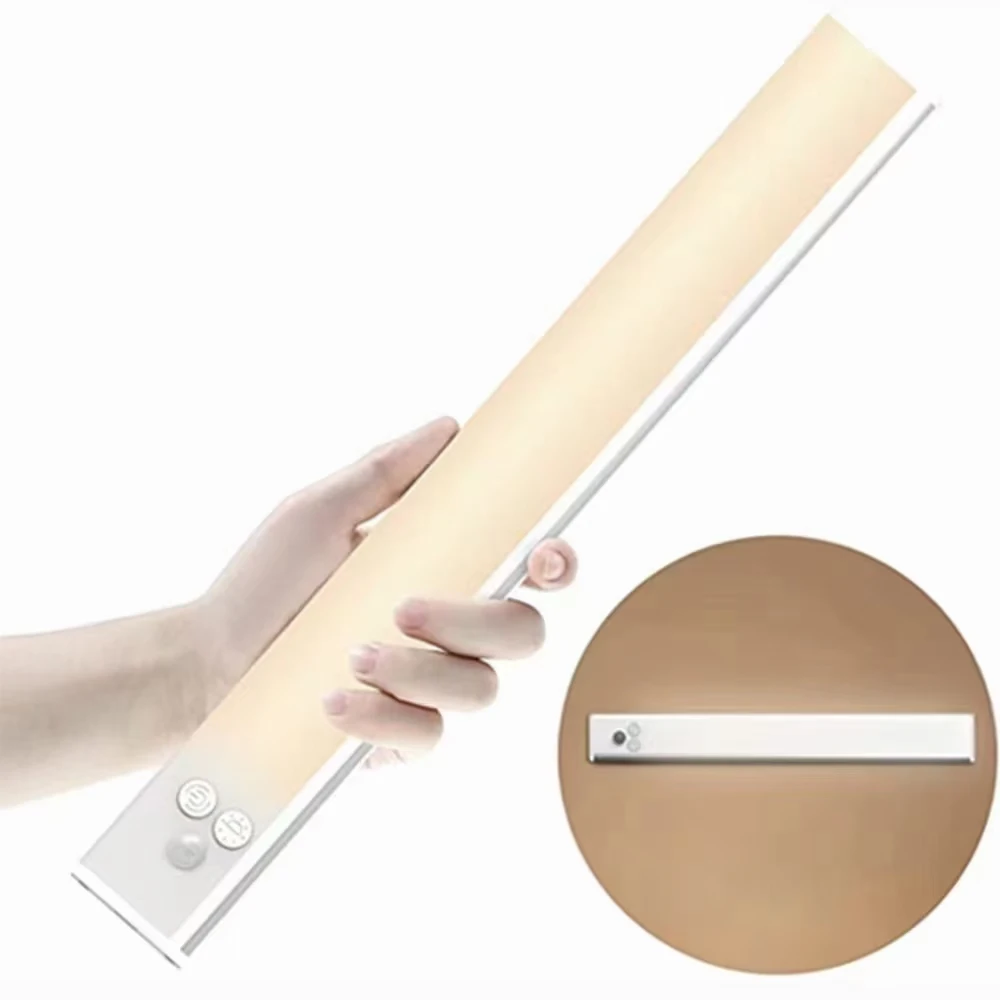 3 Temperature Color Brightness Adjustable Automatic Hallway Bathroom Stairs Path LED Ultra Thin Motion Sensor Night Light