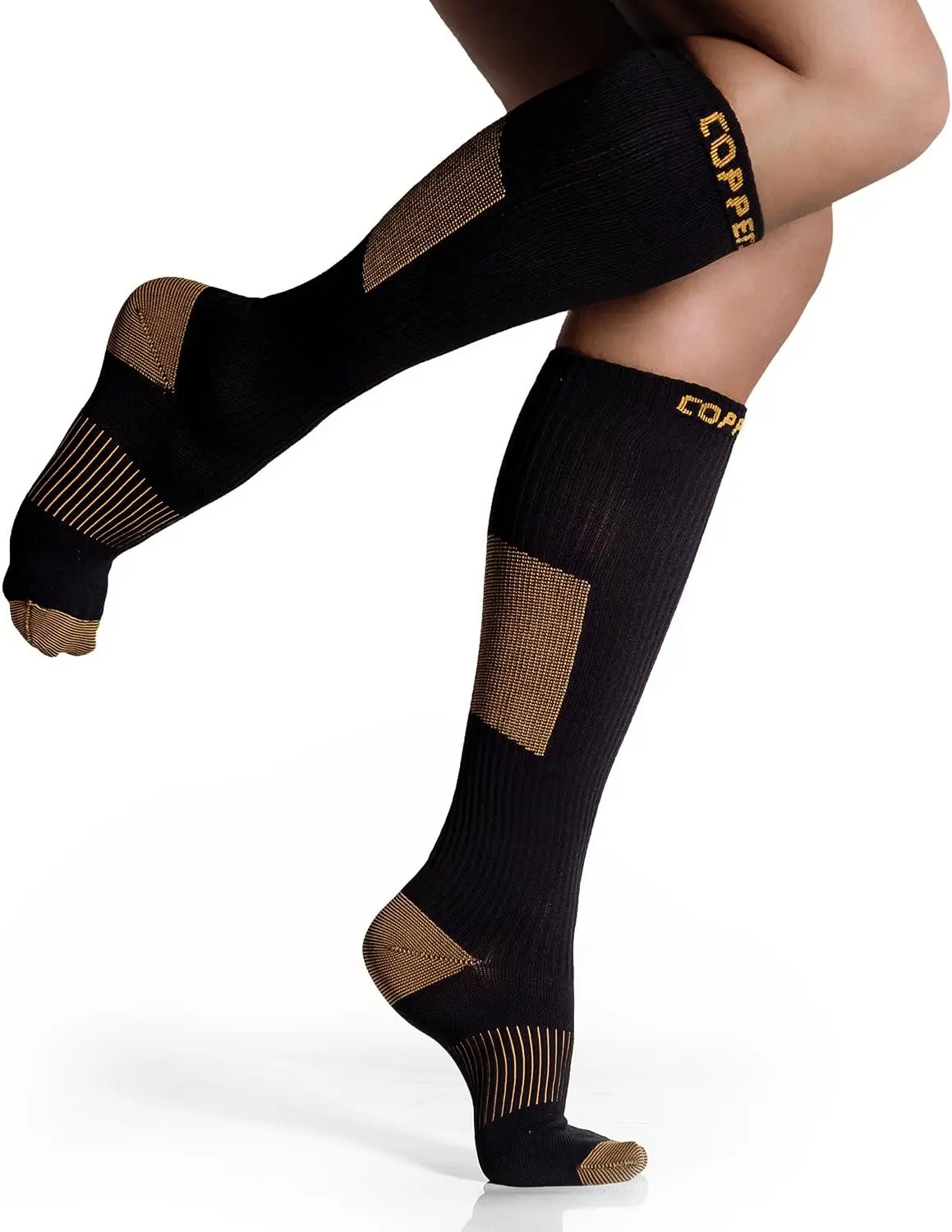 Unisex Copper infused Circulation Compression Sports Custom Logo Socks Woman Nurse Medical Compression Socks