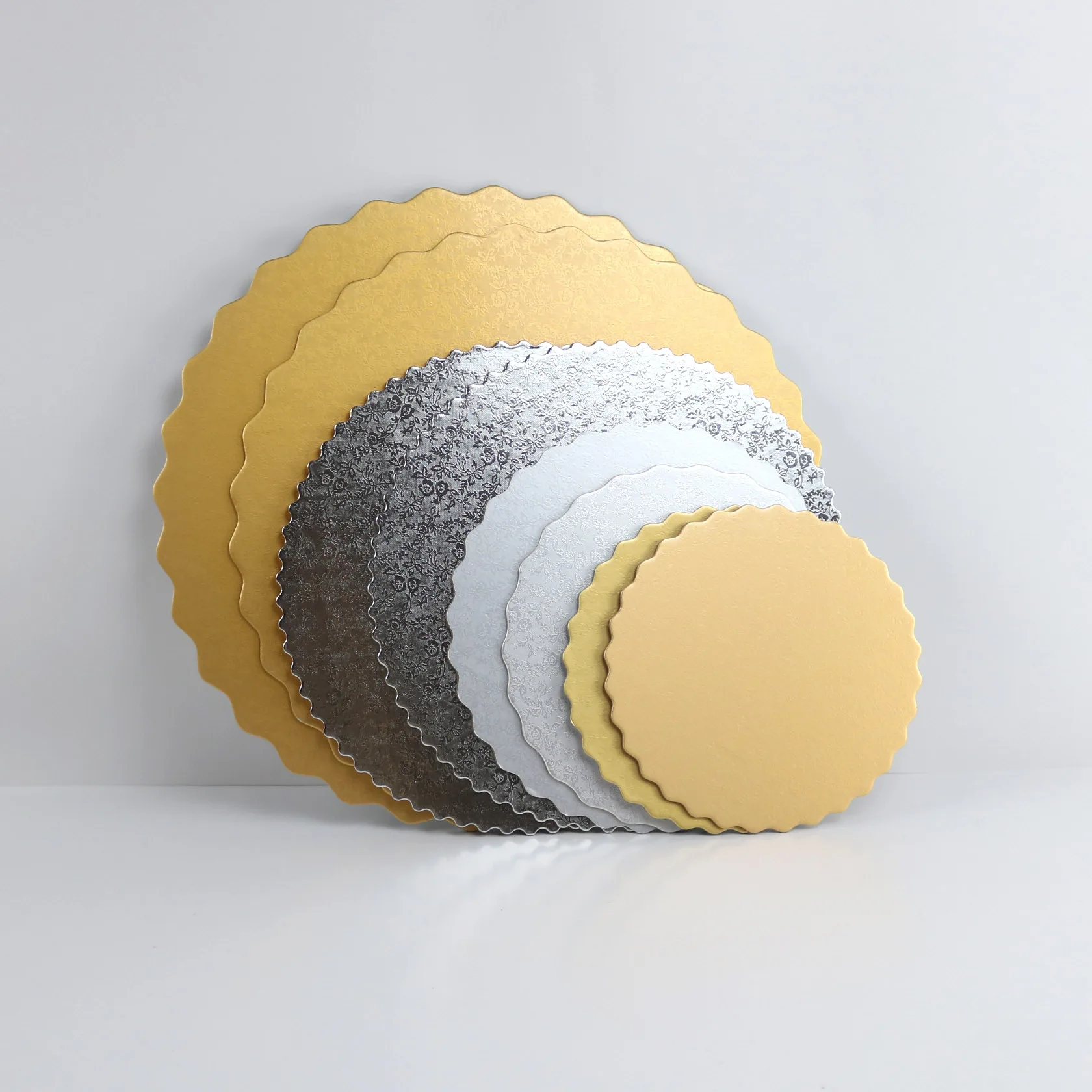 Gold foil board round glitter plate cake base round