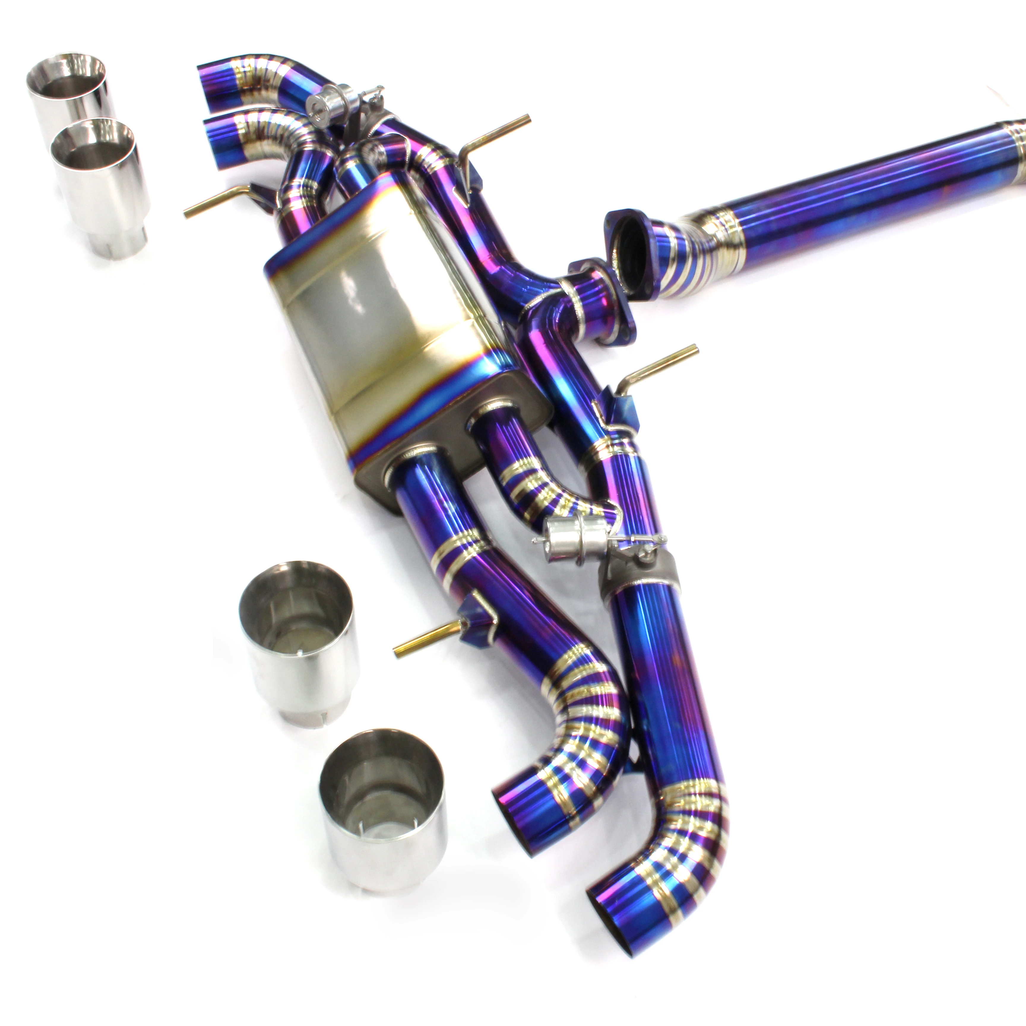 Titanium Exhaust for Nissan GTR R35 v6 3.8T Valvetronic Muffler Y Pipe Valved Cat Back Exhaust