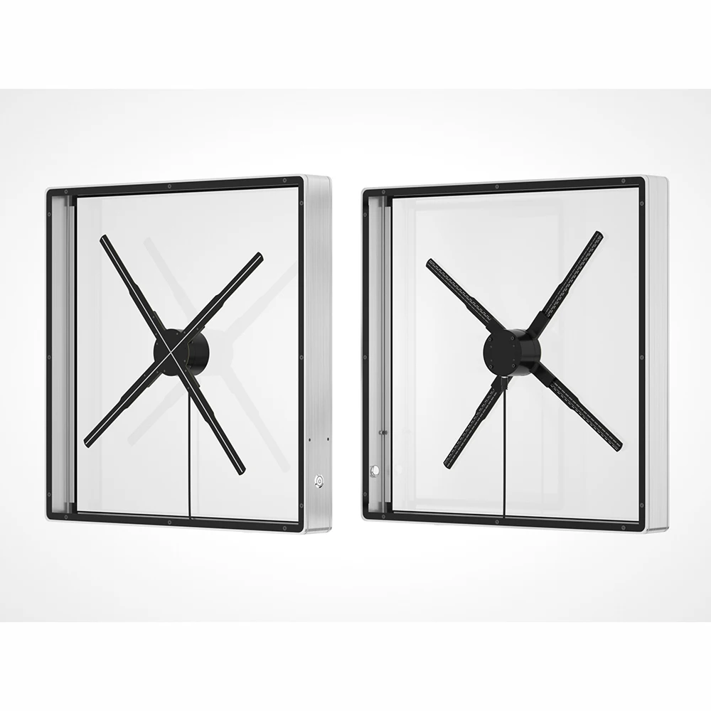 High tech advertising 3d hologram fan 4 blades 56cm holographic fan 3d hologram projector Naked Eye Stereo 3d hologram fan