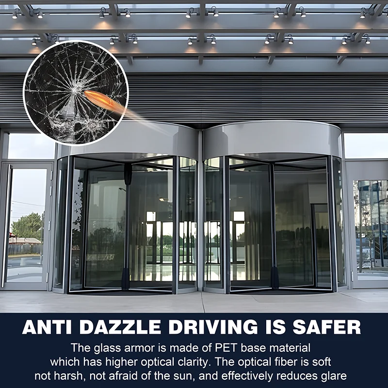 14Mil bulletproof shatterproof glass window film clear safety and security window film building glass film stickers proof window