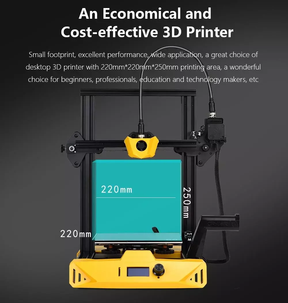 YOUSU FDM 3d printer fit for TPU/PLA/ABS/PETG/WOOD filament printer Artillery Hornet 3d filament printer