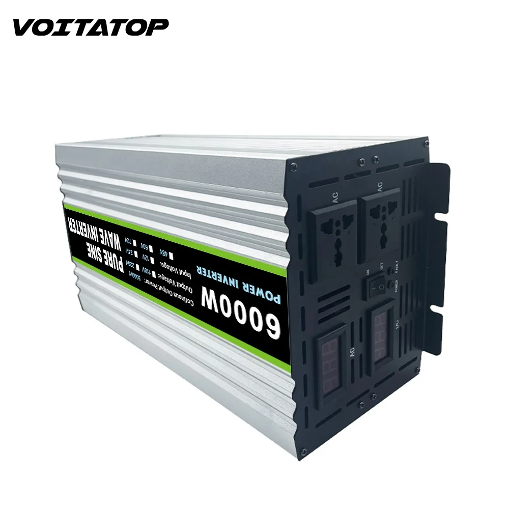 Factory Price 3000W 6000W Pure Sine Wave Inverter 12V 24V 220V Inverter dc to ac converter with Overload Protection