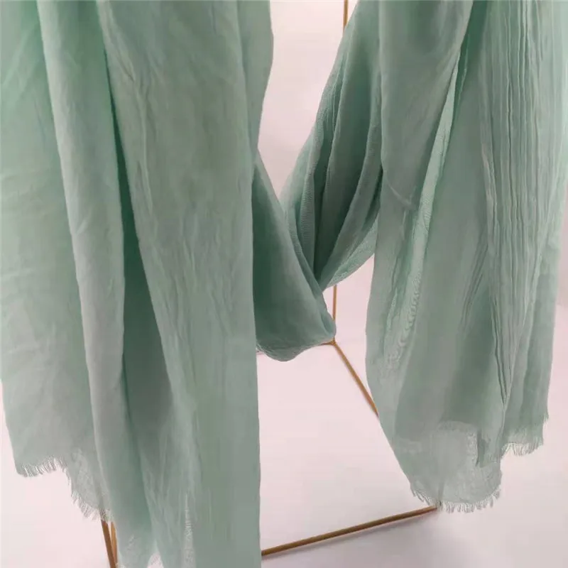 2021 long plain dyed scarf voile fabric new soft light 2021 bawal tudung muslim women