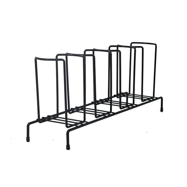 4 Dividers Metal Cup Storage Rack Paper Cup Holder for Retail Shops