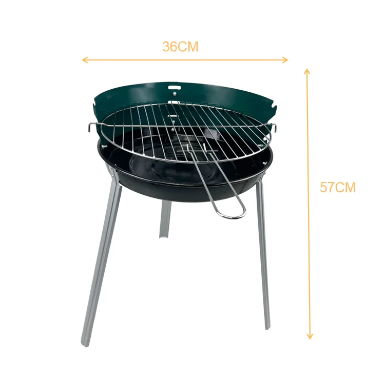 14Inch Simple Round Bbq Balcony New Mini Charcoal clay bbq grill set