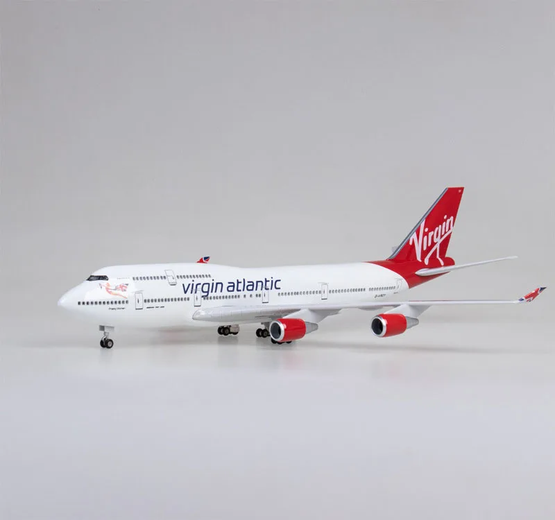 1:150 Scale 47CM Virgin Atlantic Airways Boeing 747-400 Aircraft Model Civil Aviation Passenger Aircraft Simulation Decoration