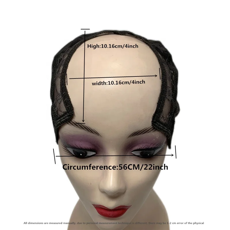High Quality Ventilated Wig Making Cap Elastic Band Wigs With Cap Adjustable U Part 4X4 Spandex Mesh Dome Wig Cap