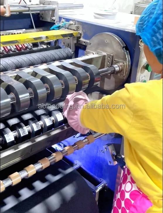 Date printing on plastic paper film coding foil hot date coding ribbon