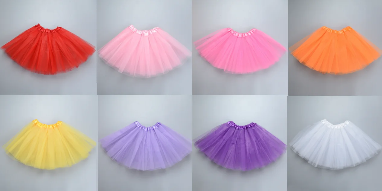 Adult rainbow color customizable pleated skirt layered daily ballet dance skirt Tutu for girls