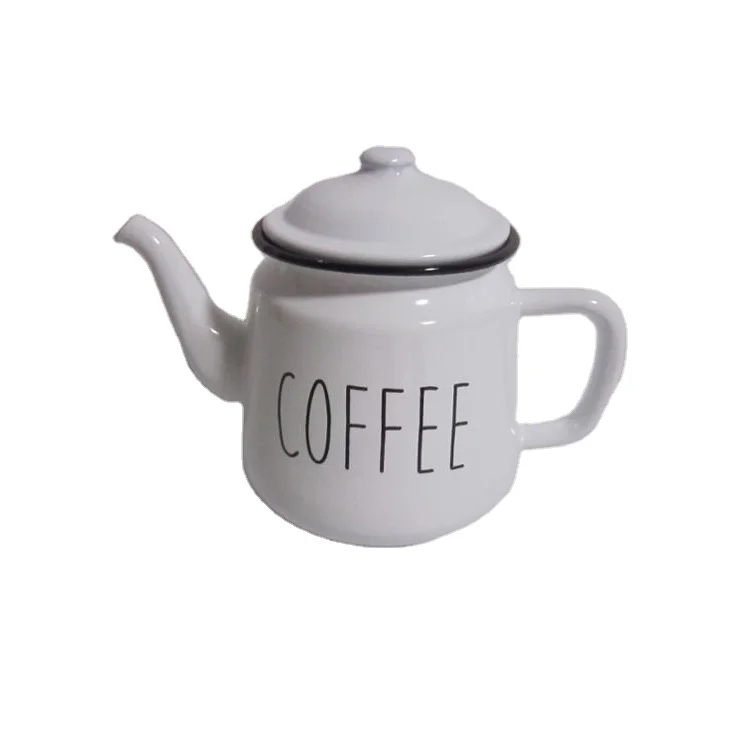 Customized color Splatter Enamel Teapot Coffee Pot With Lid