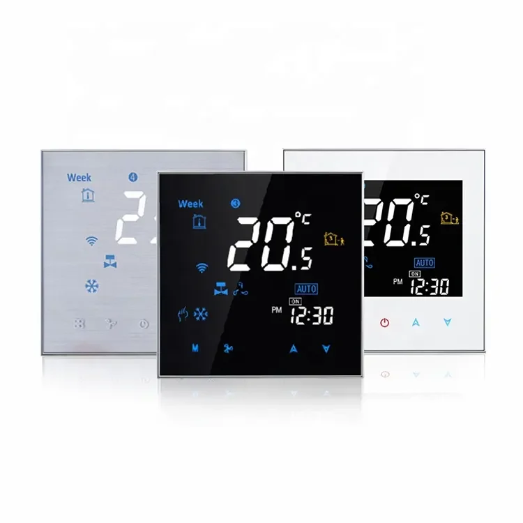 Modern Design Tuya Smart WiFi HVAC Air Conditioner 220V Wireless Cooling Device ABS PC Built-In Room Thermostat Home Apartment