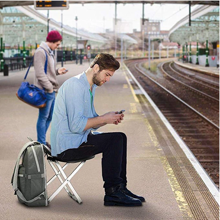 Camping Ultralight Stool Combo Beach Folding Chair Backpack Bag