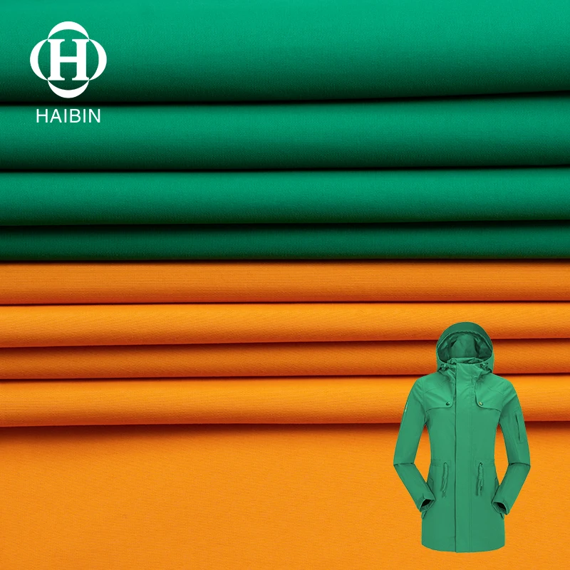 3-layer laminated fabric Nylon Taslan Fabric waterproof fabric for outdoor jacket good of water vapor permeability