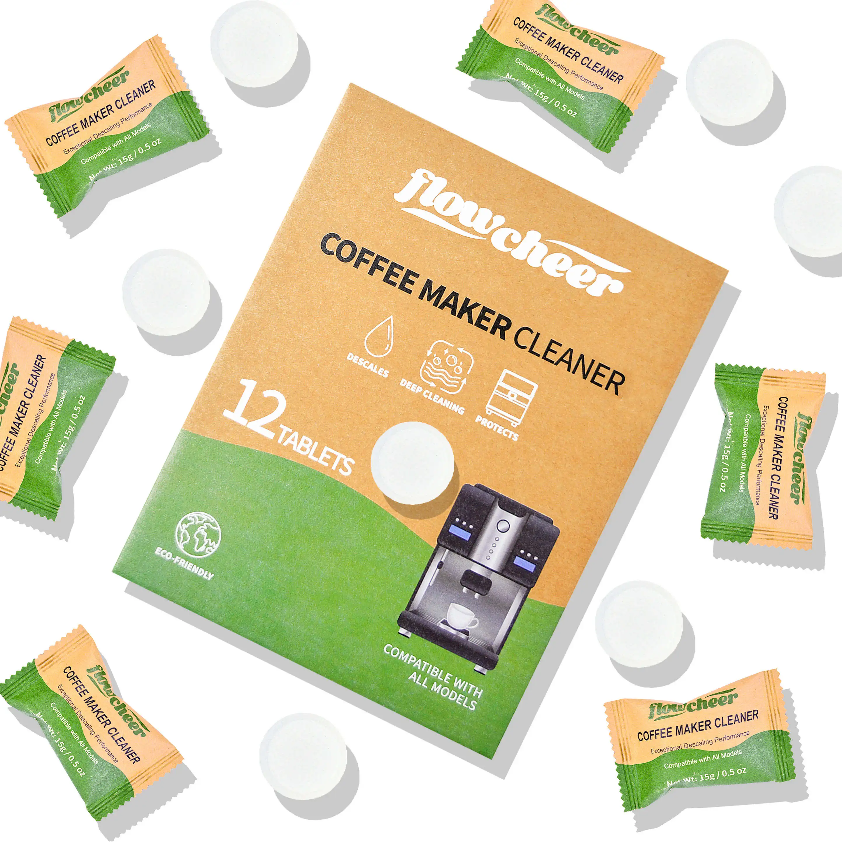 Best Selling Espresso Coffee Machine Detergent Solid Cleaner Tablets