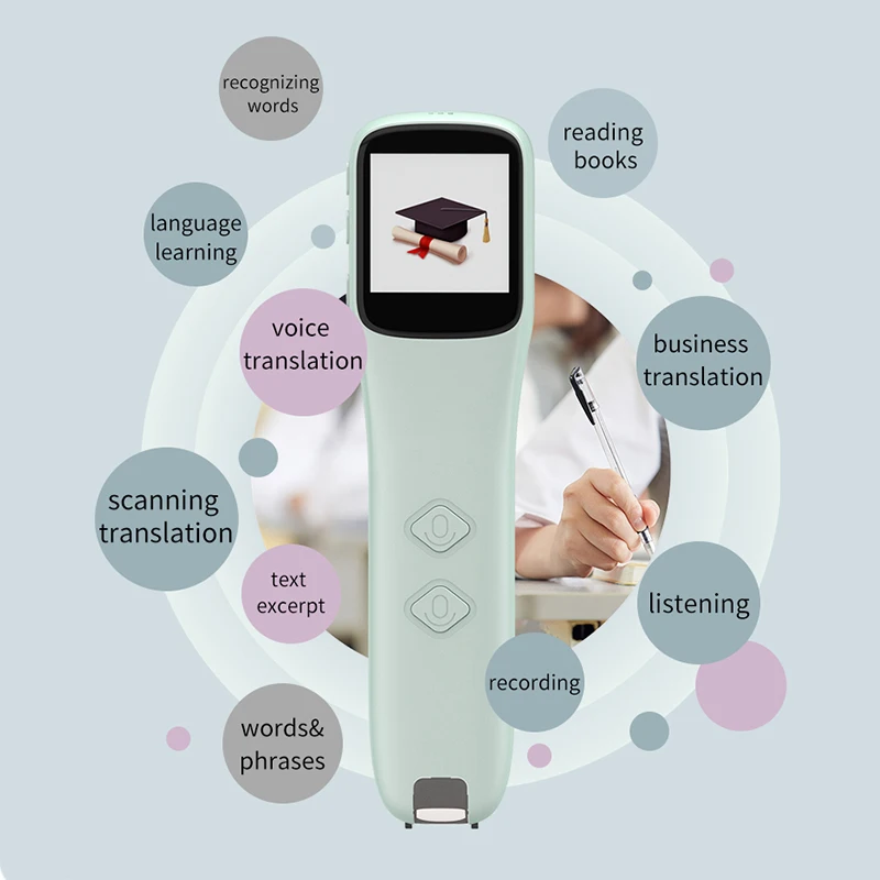 Customize Multi-language Word Scanner Electronic Translation Pen Real Time Smart Translator Pen