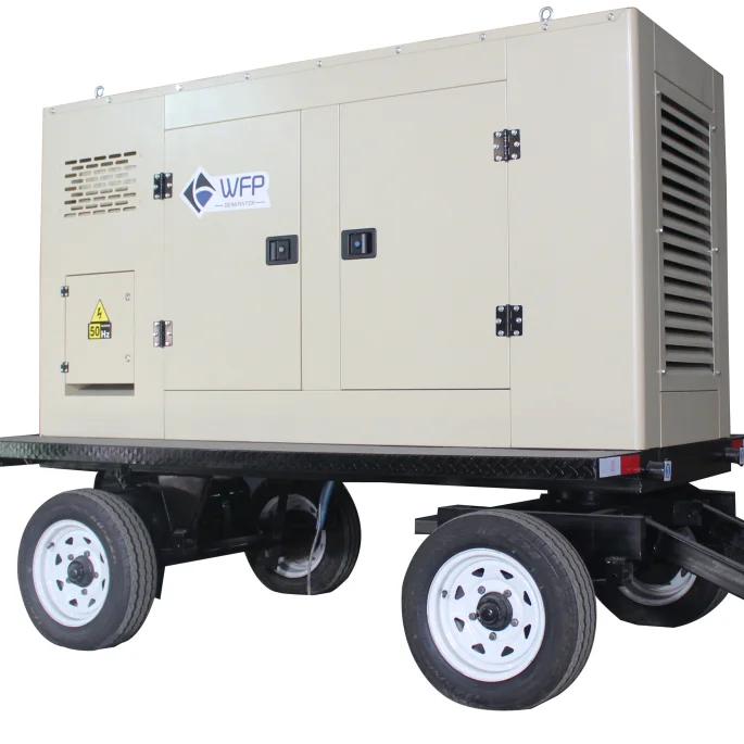 AC Single Phase AC Three Phase portable generator diesel 60KW 75KVA trailer diesel generator