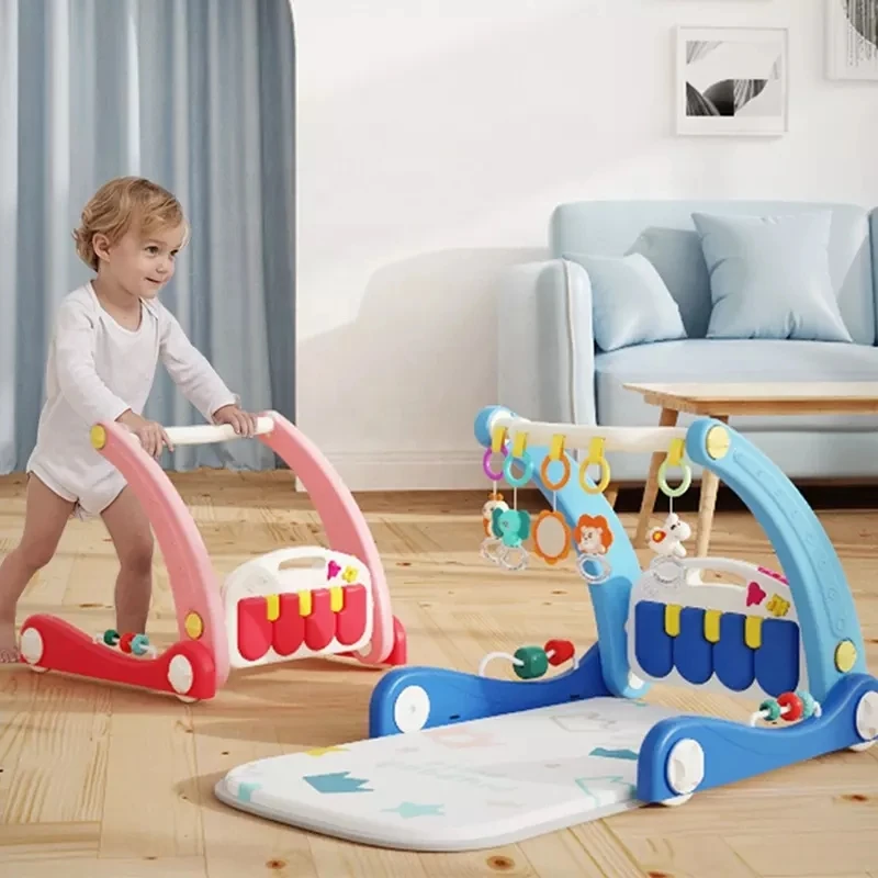 Newborn Infant Sleep Toys Musical Pedal Keyboard Piano Play Mat Baby Activity Gym With Rattle Toys