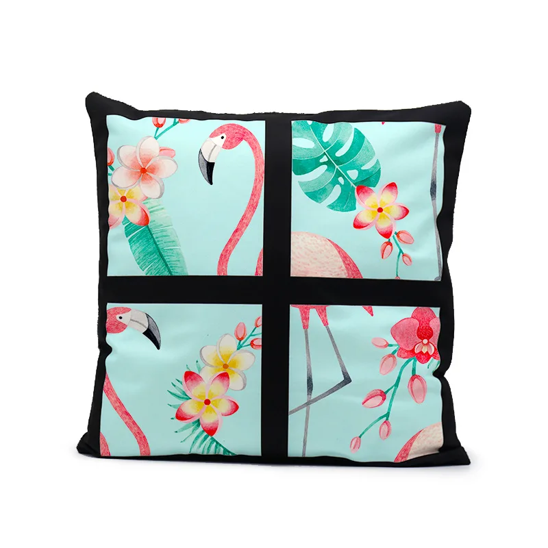 Decorative photo design printable pillow cover outdoor polyester custom blank sublimation 9 panel pillow case