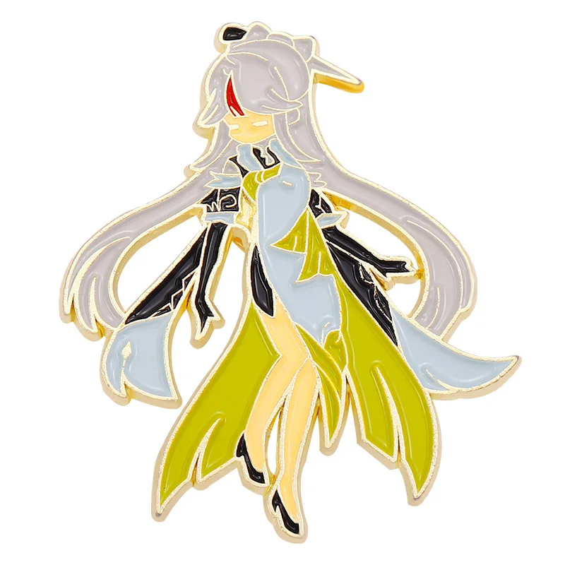Wholesale Genshin Impact Japanese Anime Brooches Bag Clothes Lapel Pin Potted Plant Badge