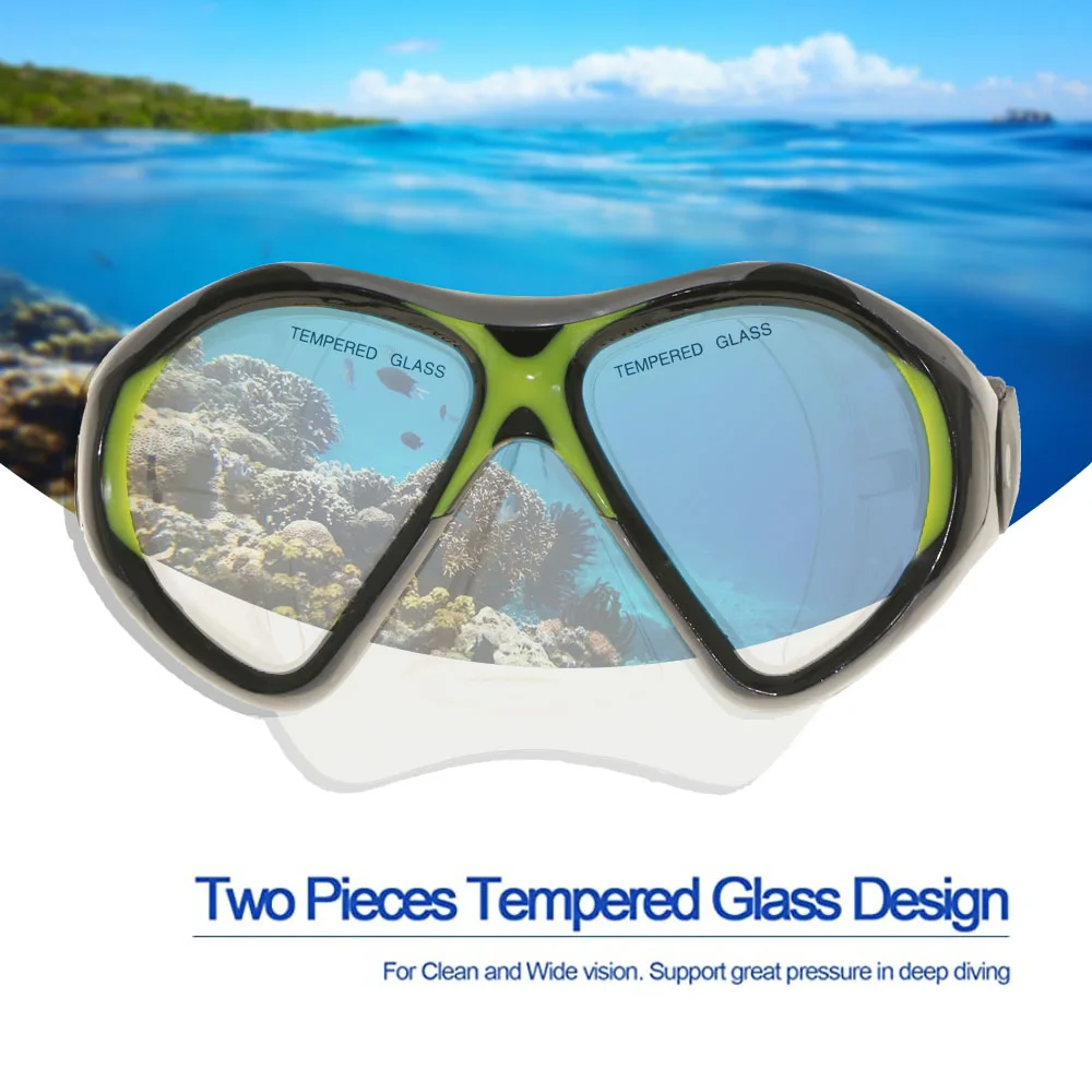 Professional diving equipment Tempered Glass Lens Ultra Low Volume mask Freediving Scuba Diving Mask
