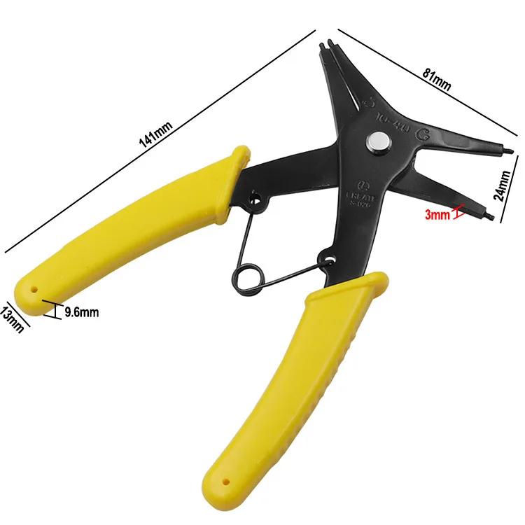 2 in 1 external and internal circlip pliers dual use retaining ring pliers for install and removal snap rings