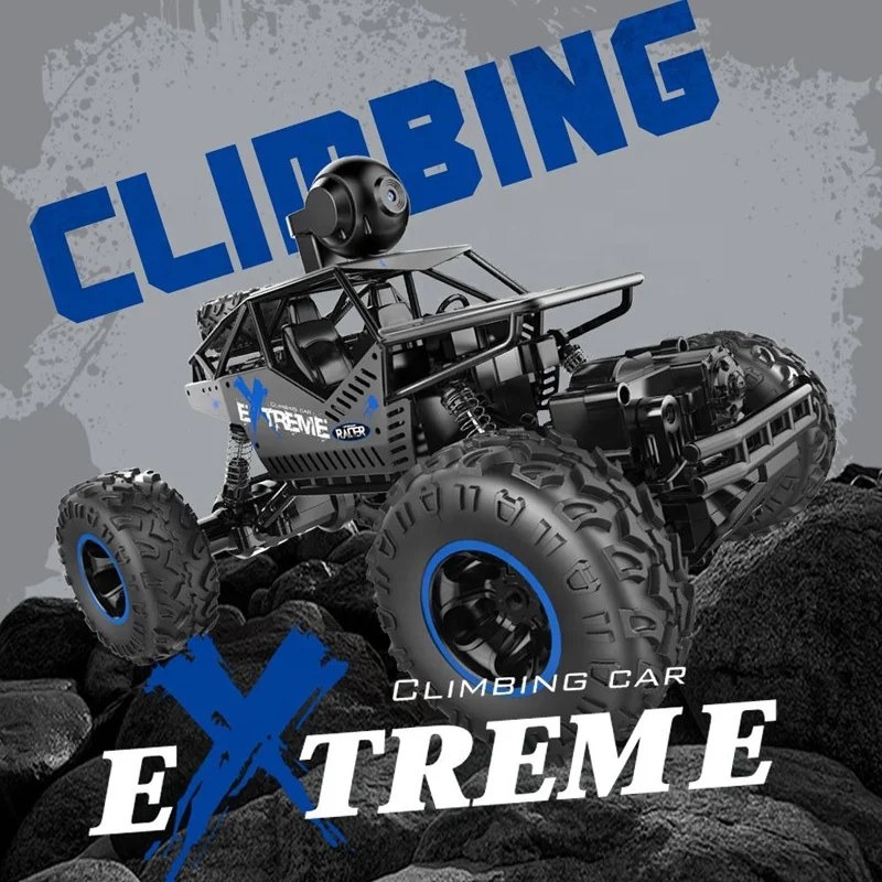 Remote Control Car 2.4Ghz 1/16 4WD with FPV HD Camera & Dual Control RC Mode Speed Vehicle for Children , Adult-Black