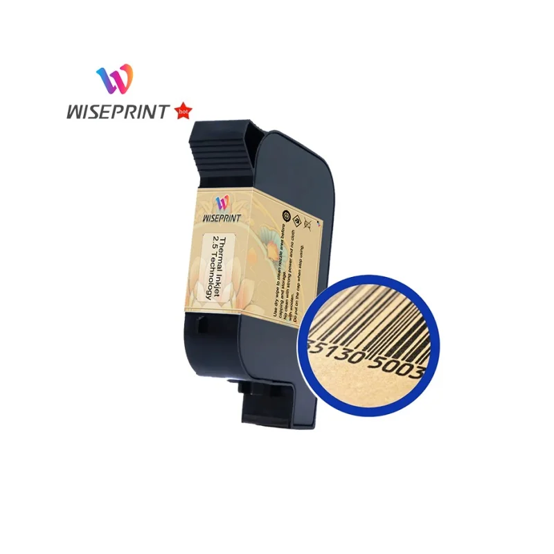 Wiseprint Quick-Drying Ink Cartridge Premium Multicolor Handheld Inkjet Printer TIJ Solvent Inkjet Cartridge
