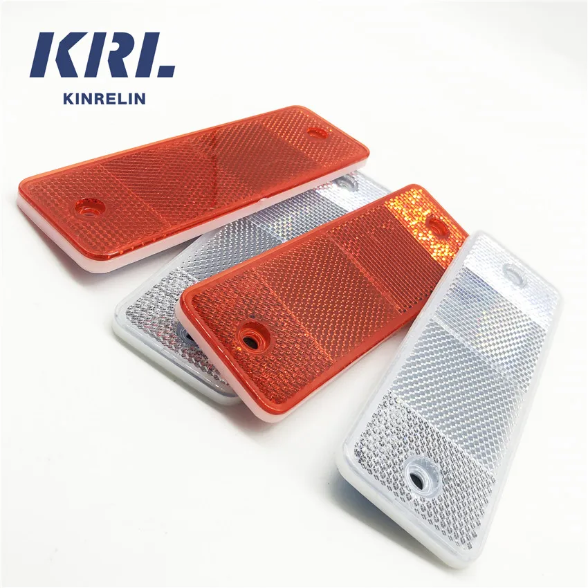 Bike Trailer Truck Boat Marker Round Rectangle Amber Reflector Lamp Adhesive Tape