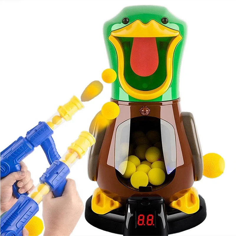 Novel Electronic Scoring Game Duck Air-Powered Gun Soft Bullet Ball Shooting Toys For Kids Birthday Gift