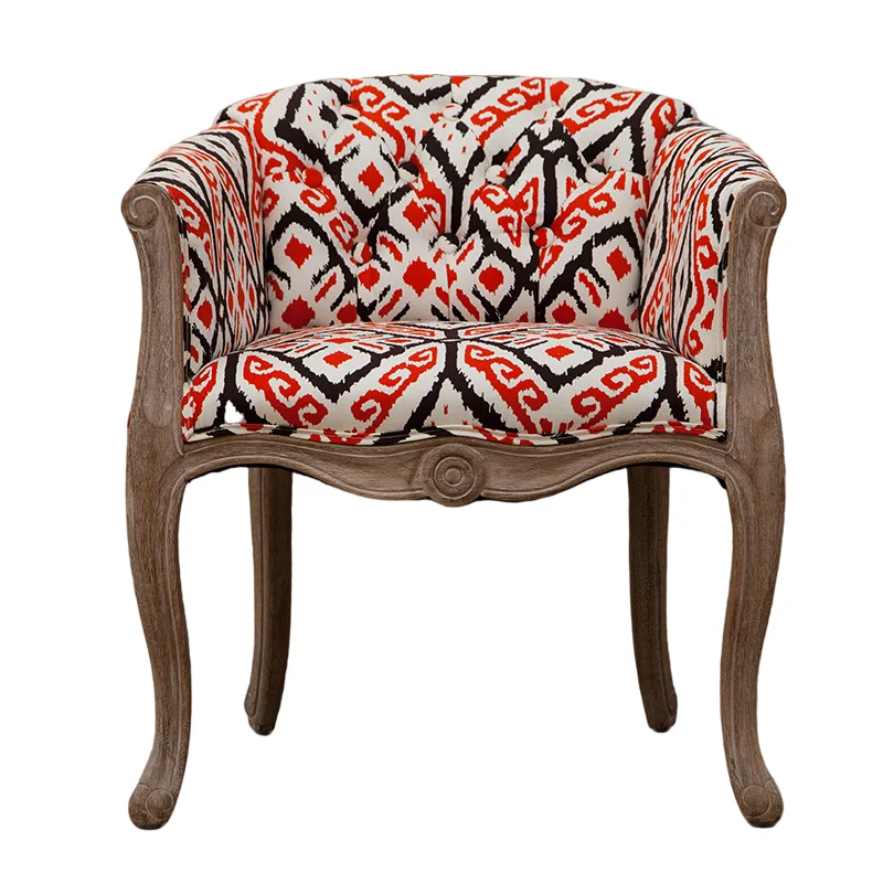 Customizable American leisure study single study solid wood antique chair