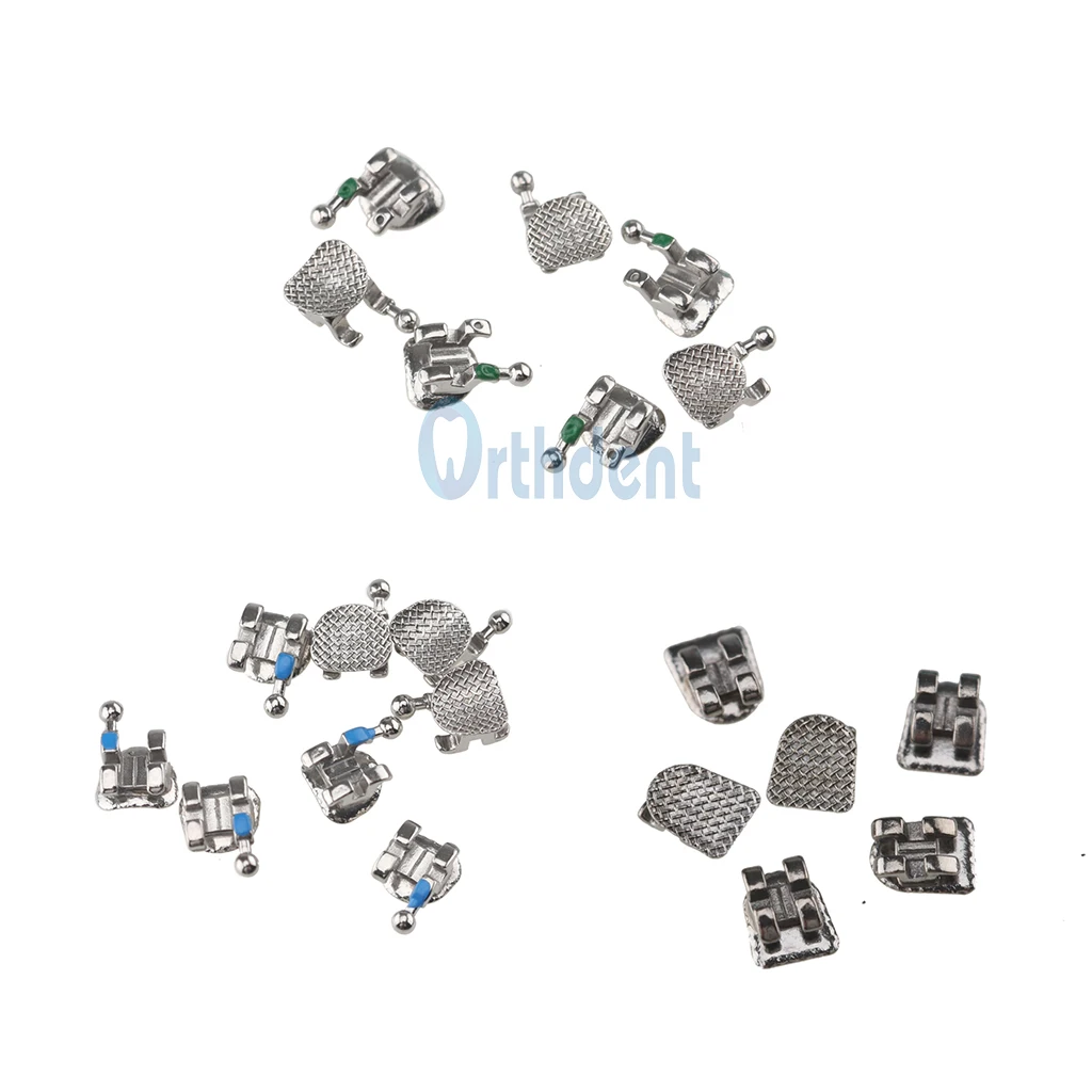 1000Pcs/Box Dental Braces Metal Brackets Split Welding Brace Bracket Mesh Base Mini Roth/MBT/Edgewise 022 Hooks 345 Orthodontic