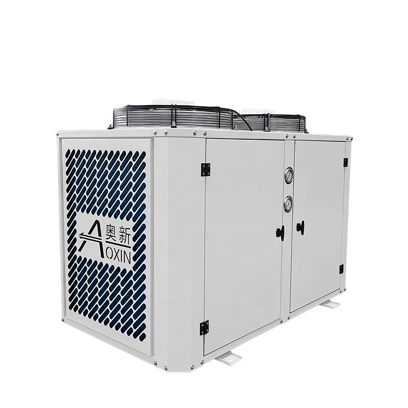 AOXIN U Box Type 15HP External Rotor Motor Compressor Condensing Unit For cold room