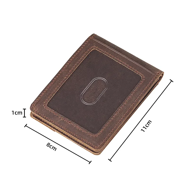 С функцией блокировки RFID мужские кошельки из натуральной кожи, изготовленные на заказ минималистский Тонкий Двойные мужской кошелек из натуральной кожи для мужчин