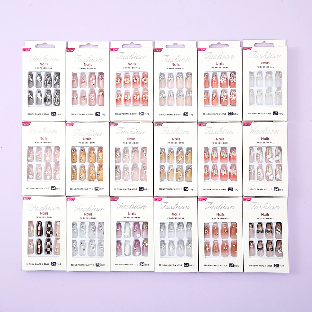 Popular Press On Acrylic Nails Fake Nails Wholesales Artificial Fingernails Vendors For Press On Nails