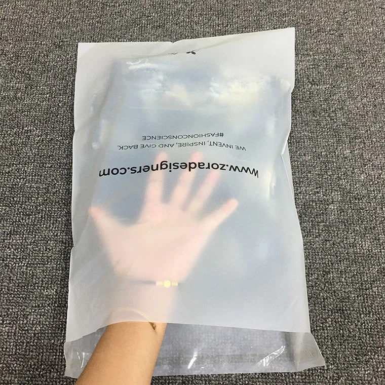 Custom Matte Frosted Packing Cornstarch Self Adhesive Seal Opp eva cpe Plastic Matte Pe Self-Adhesive Packaging Bags