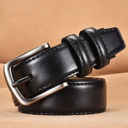 Wholesale Fashion mens Casual Adjustable Alloy Buckle Leather Belts 100% Genuine Leather Belt
