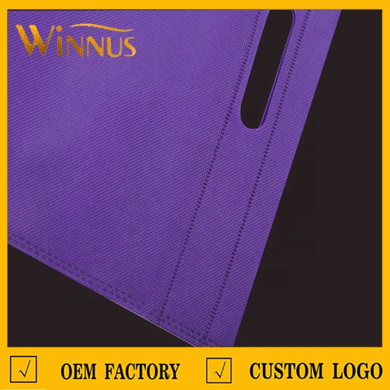 dongguan custom logo print reusable non-woven fabric apparel shopping carrier nonwoven carry bag die d cut handle non woven bag